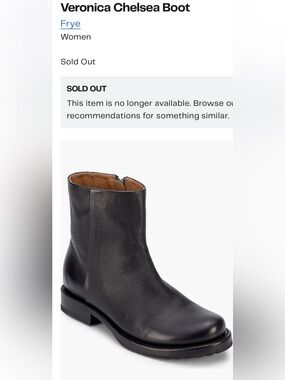 Frye Black Veronica Chelsea Boot Size 7